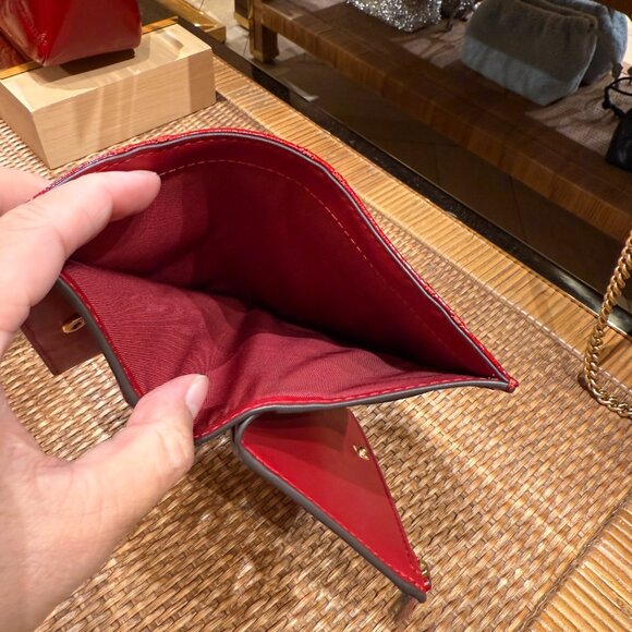 Best Price‼️Tory Burch Willa Medium Wallet 169924 Berry $270 - Picture 6 of 8